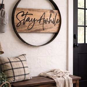Bourbon Barrel Wall Decor Sign